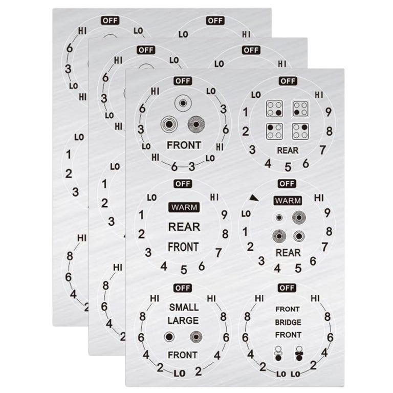Hileapx Stove Knob Decal Set