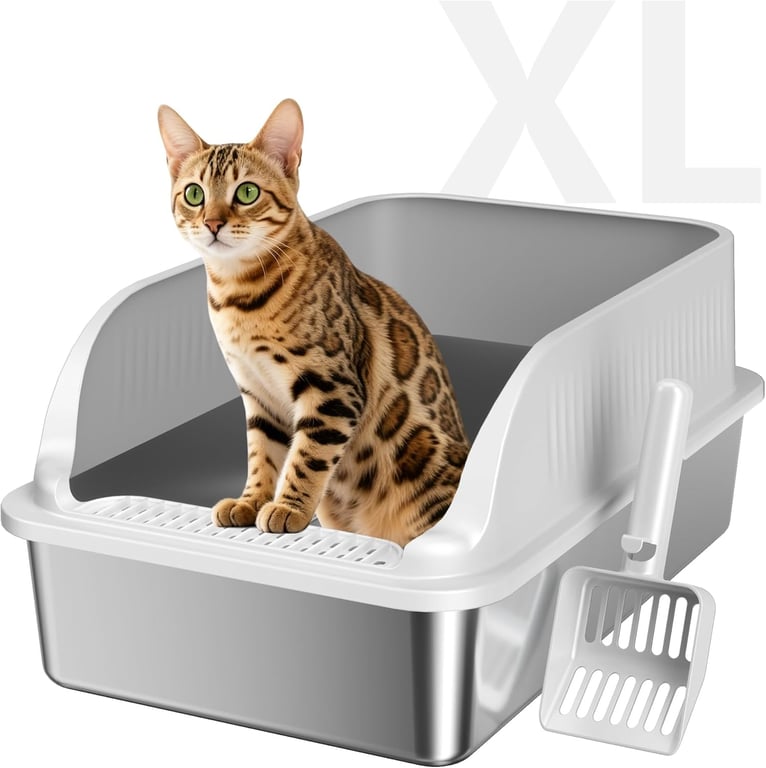 Kiseng Stainless Steel Cat Litter Box