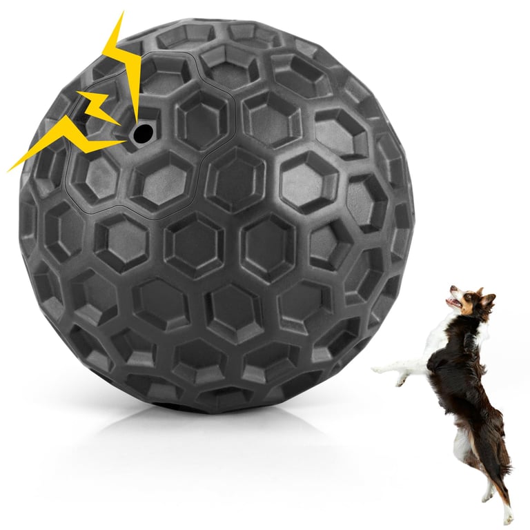 DISSKNIC Indestructible Squeaky Dog Ball