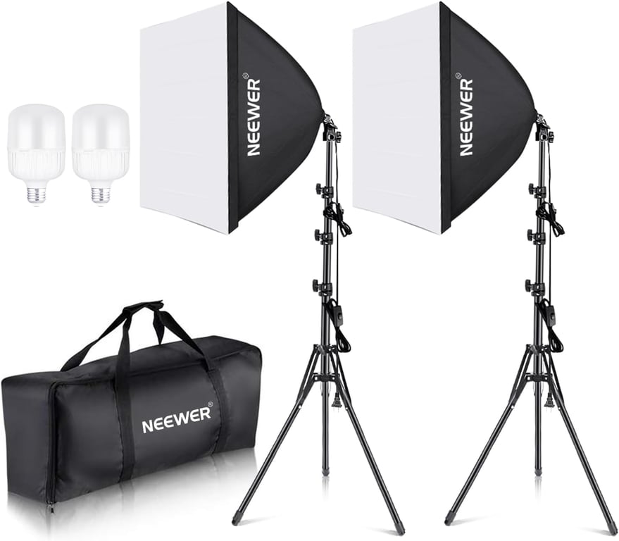 Neewer 2‑Pack LED Softbox Kit