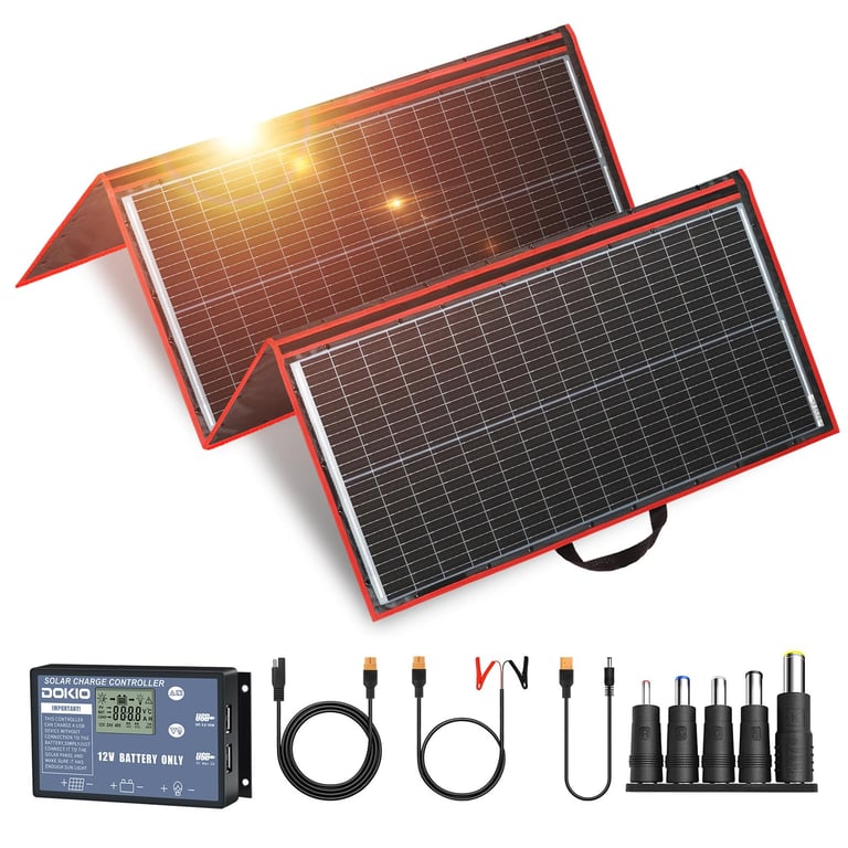 DOKIO 300W Foldable Solar Panel Kit