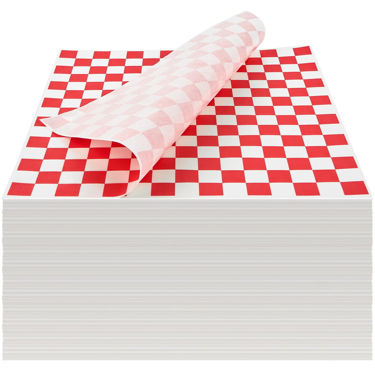 Ocmoiy Red Checkered Deli Paper