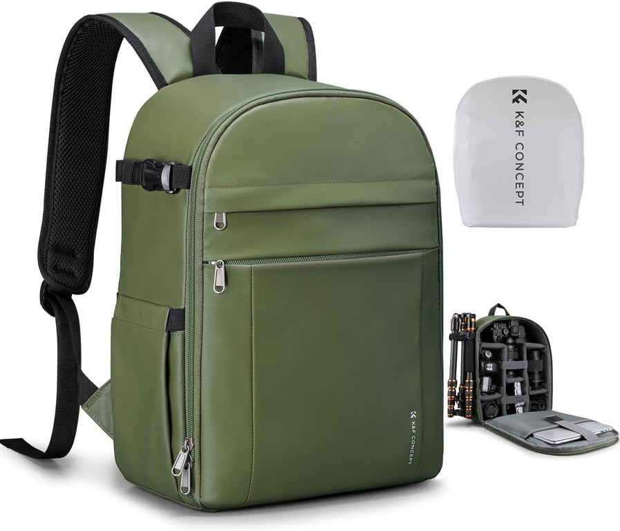 K&F Concept Camera Backpack Green