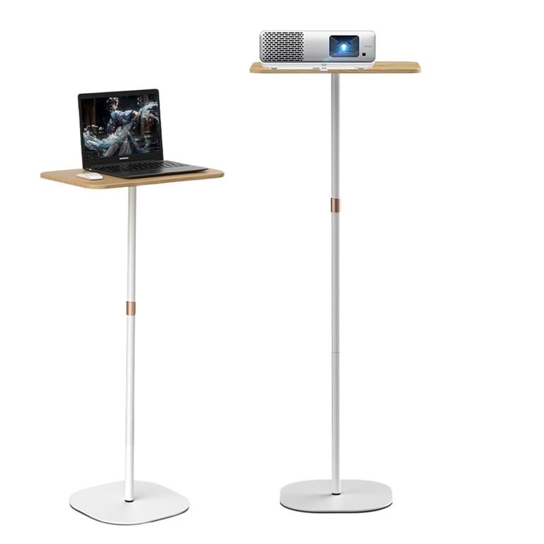 Rykho Adjustable Laptop Side Table, White