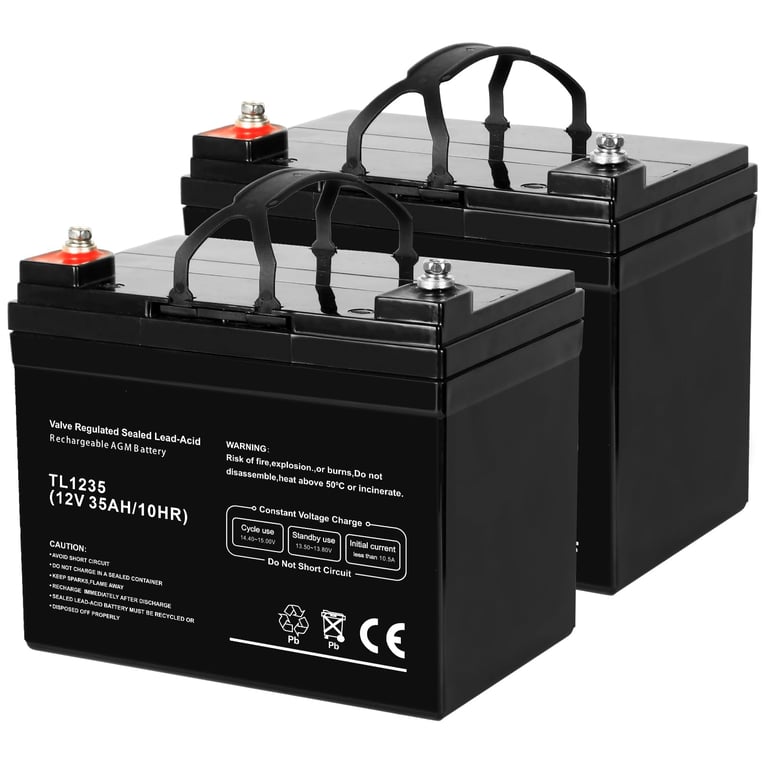 Weize 12V 35Ah Battery 2-Pack