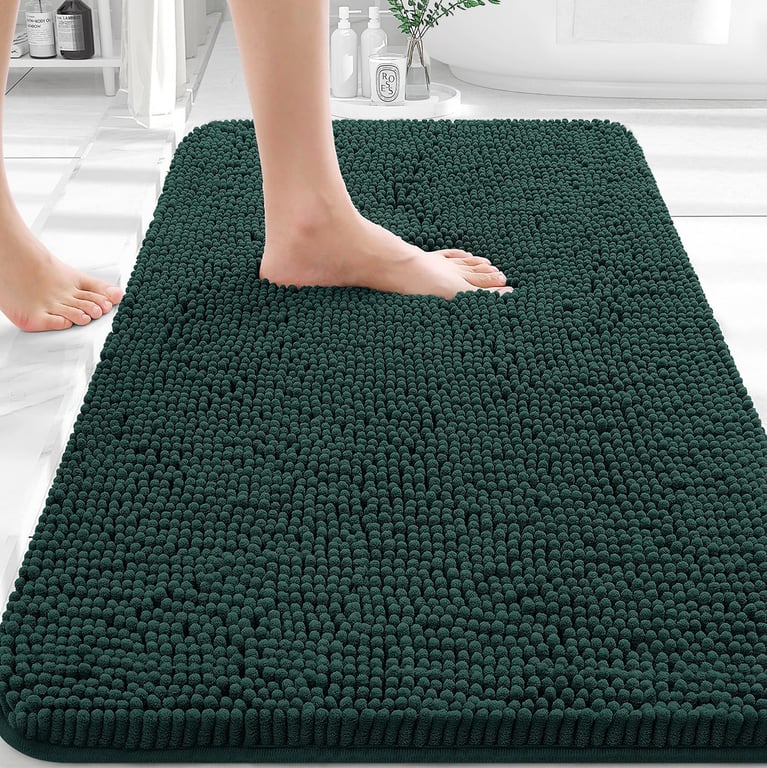 OLANLY Chenille Bathroom Rug