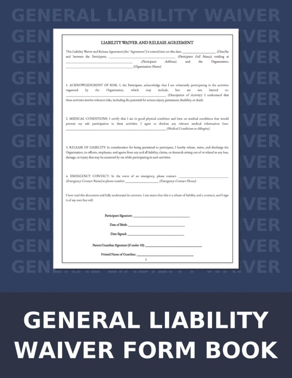 Liability Waiver Form Book