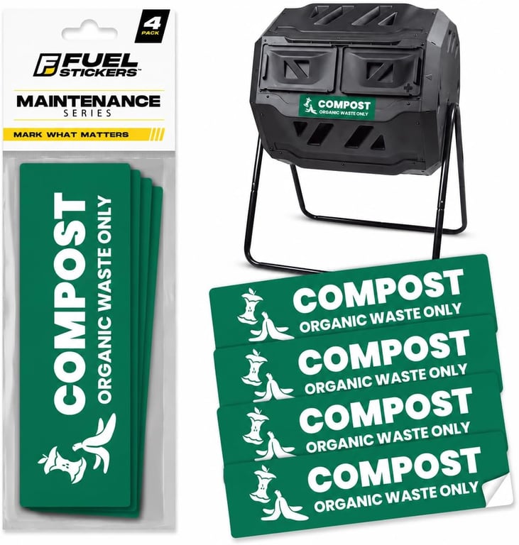 Fuel Stickers Compost Labels