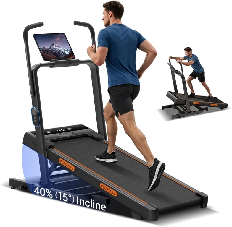 CURSOR 40% Incline Treadmill with 15" Deck Height & Extended Handle Bar