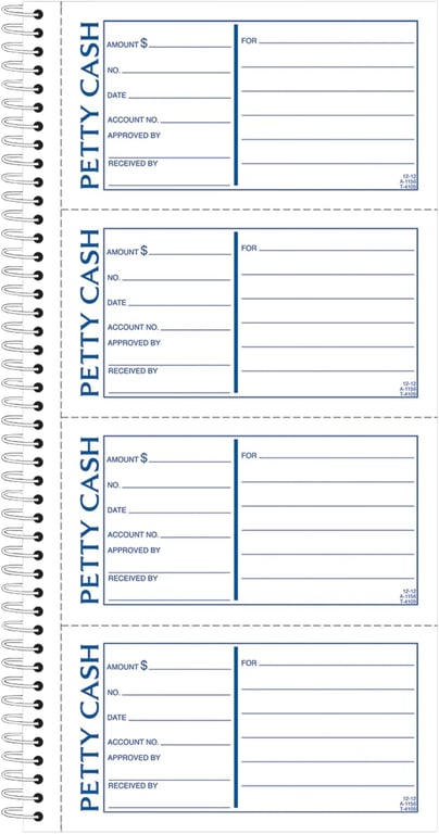 Adams Spiral Petty Cash Book