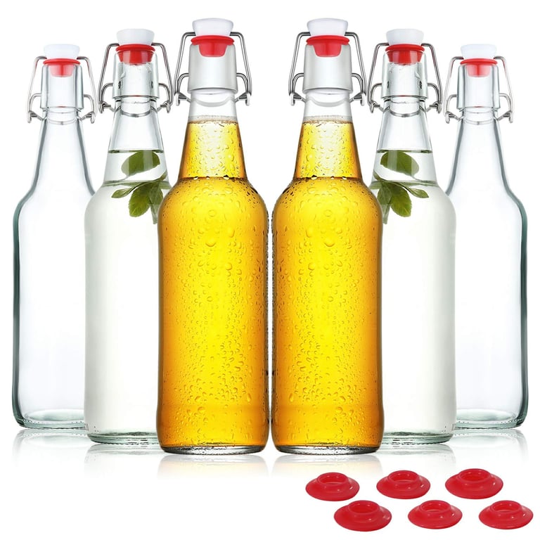 YEBODA Clear Glass Beer Bottles