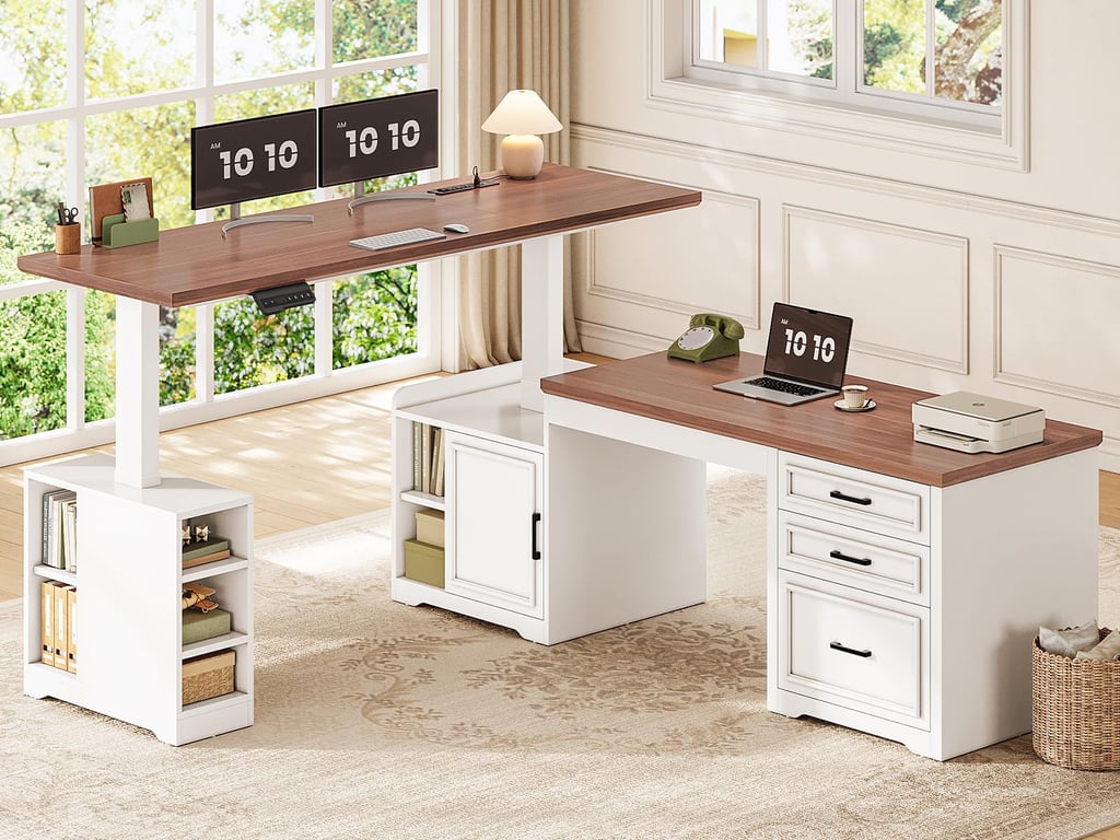 SEDETA L Shaped Adjustable Standing Desk