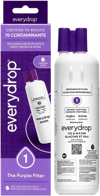 everydrop by Whirlpool Ice and Water Refrigerator Filter 1, EDR1RXD1, Single-Pack