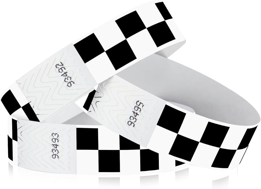 WristCo Black Checkered Wristbands