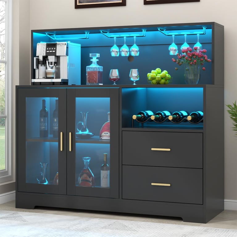 Auromie LED Bar Cabinet
