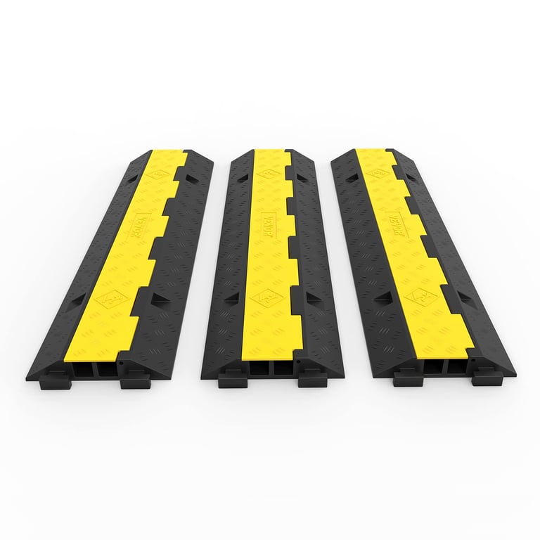 Happybuy 2‑Channel Cable Protector Ramp