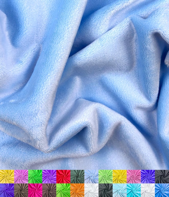 Barcelonetta Blue Minky Fabric