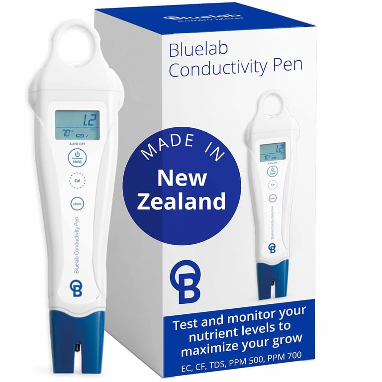 Bluelab PENCON Conductivity Pen and Digital TDS Meter, Water Tester for Temperature and Nutrient (CF, EC, PPM 500, PPM 700), TDS Testing Kit for Hydroponic System and Indoor Plant Grow