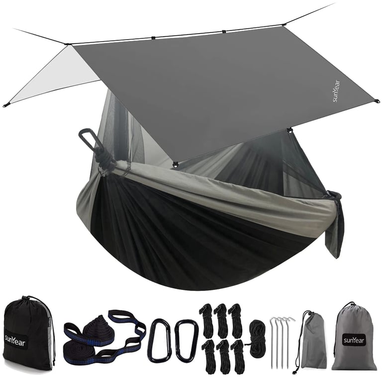 Sunyear Double Hammock with Rain Fly
