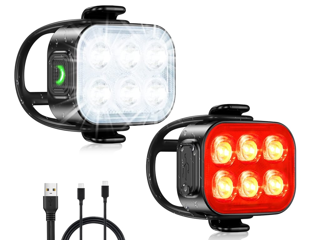 Zewdov USB Front & Rear Bike Lights