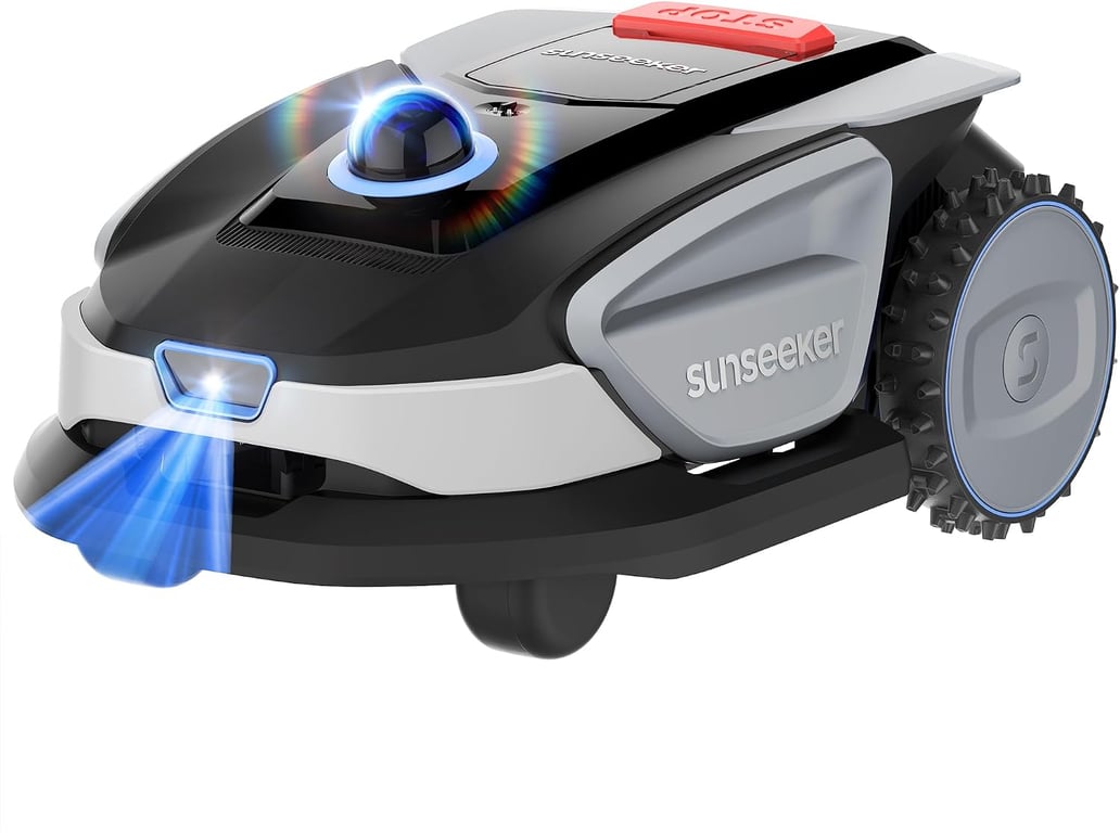 Sunseeker S4 Robot Lawn Mower, 3D LiDAR, Vision AI, 0.25 Acre, Wire-Free