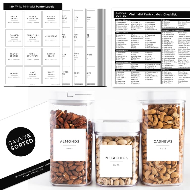 SAVVY & SORTED Pantry Labels