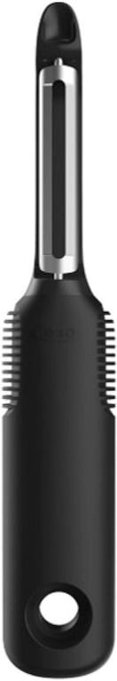 OXO Good Grips Swivel Vegetable Peeler with Soft Comfortable Handle - Black | Soft Non-Slip Grip on Handle, Built-in Potato Eye Remover, Rust Proof, Peels Vegetables and Fruits with Ease