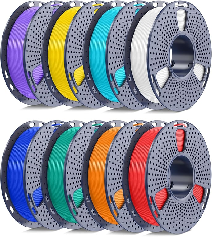SUNLU PLA Filament 1.75mm, 250g Spool Bundle, 3D Printer Filament