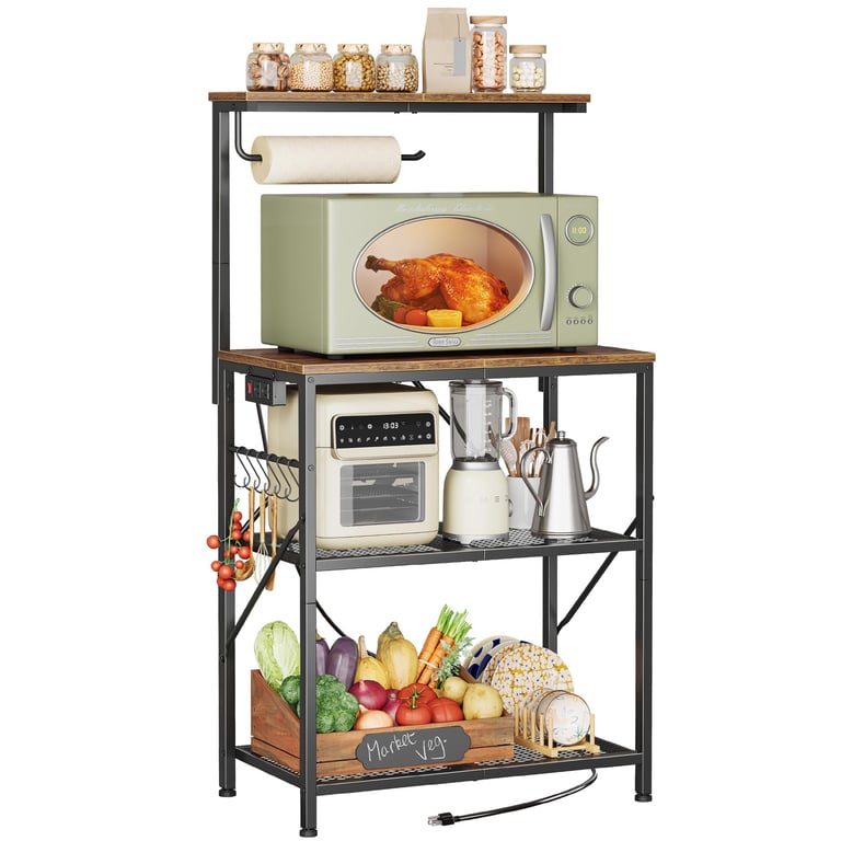 Huuger 4‑Tier Bakers Rack