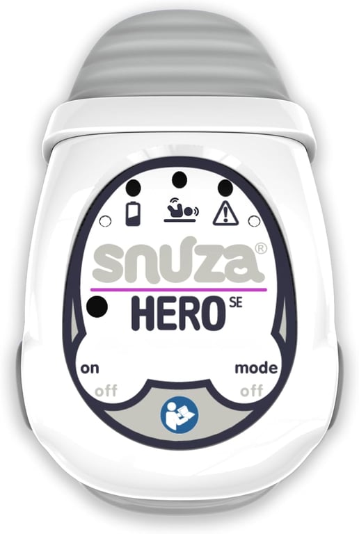 Snuza Hero Baby Movement Monitor with Patented Sensor Technology for Reliable Movement Monitoring and Alerts. No WiFi, Cords, or Sensor Pads, Portable and Easy to Set Up and Use.