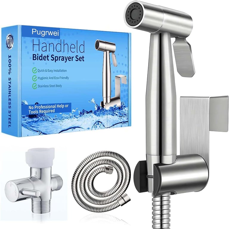 Pugrwei Stainless Steel Bidet Sprayer