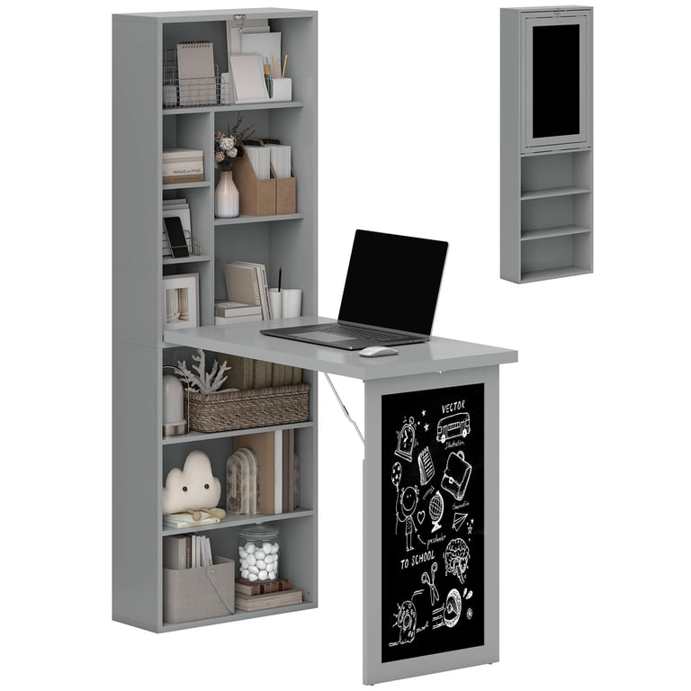 HOMCOM Fold-Out Convertible Desk