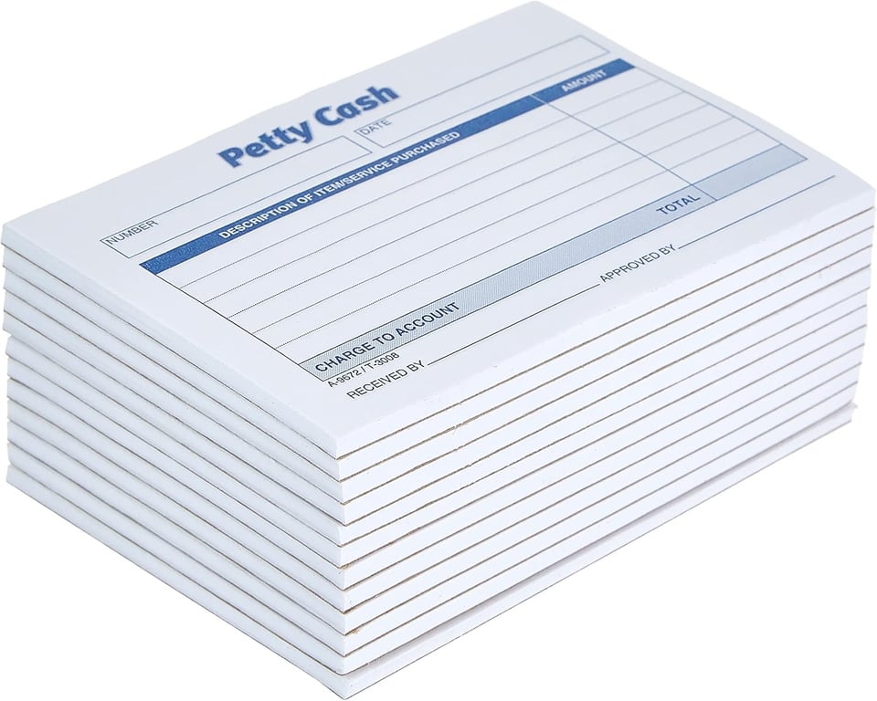 Adams Petty Cash Receipt Pad