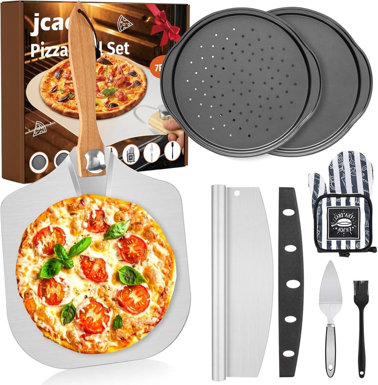 Jcaeh 7-Piece Pizza Peel Set
