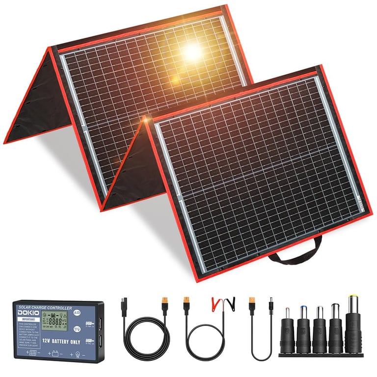 DOKIO 150W Foldable Solar Panel Kit