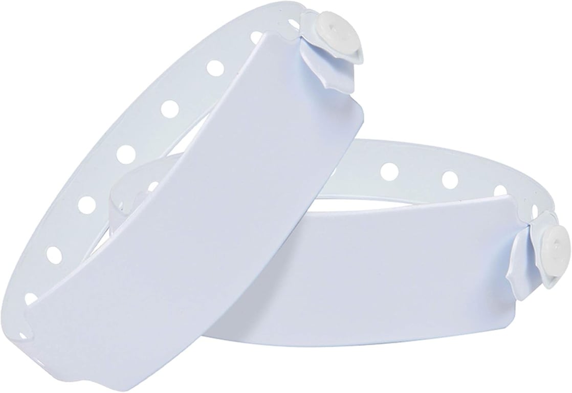 Wristall White Plastic Hospital Wristbands