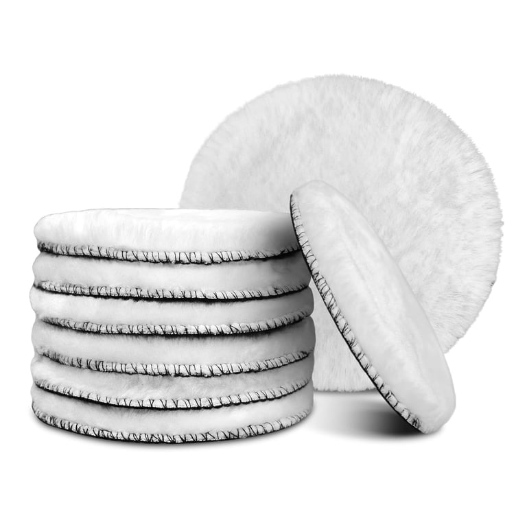 8-Pack 5" Wool Polishing Pads for DA/Orbital Polisher - Hologram-Free