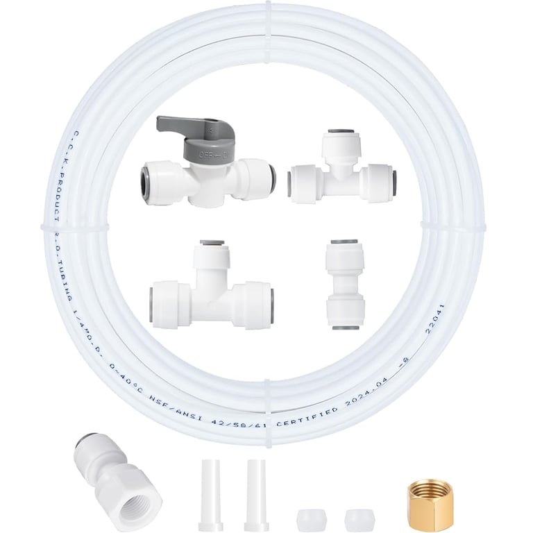 Ice Maker Water Line Kit - 25FT Water Line&Quick Fittings for Refrigerator