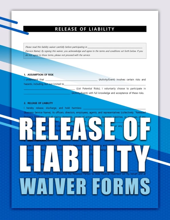 Liability Waiver Forms Book