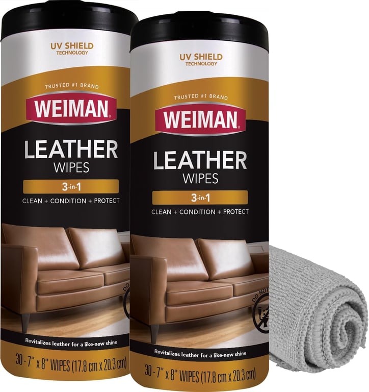 Weiman Leather Cleaner Wipes