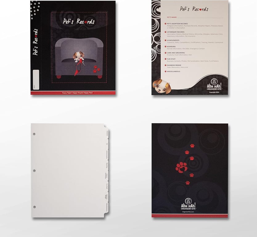 Pet Records Organizer Tabs