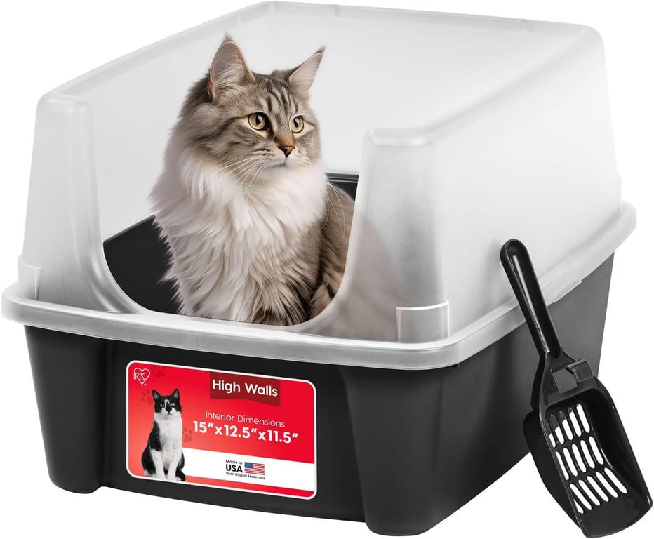 IRIS USA High‑Sided Litter Box