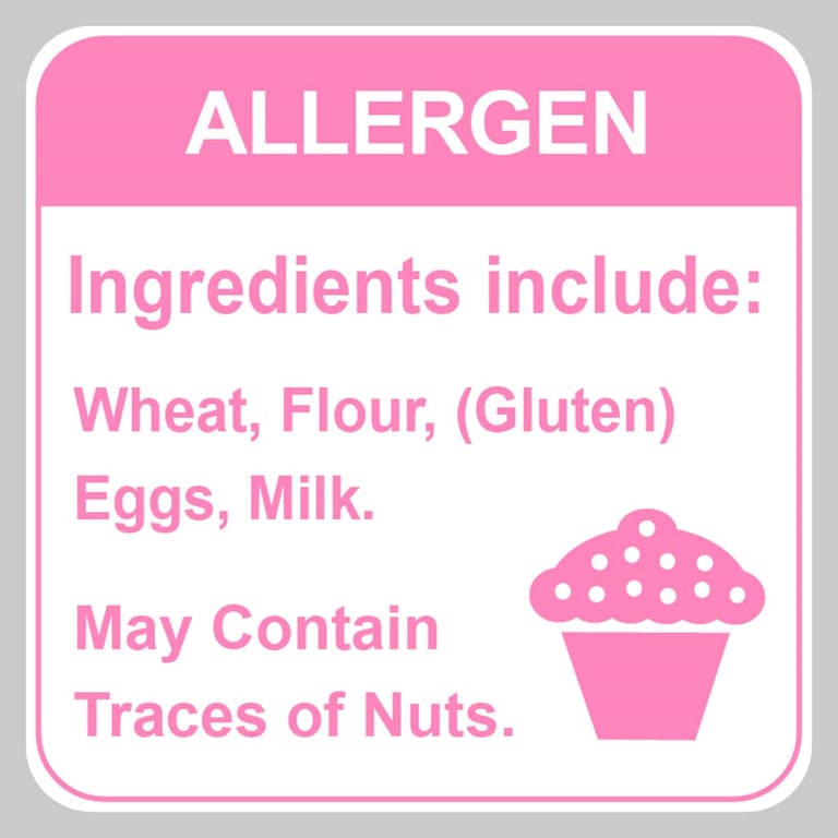 Allergy Sticker for Cake