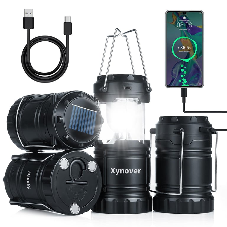 Xynover Solar Camping Lanterns 4-Pack
