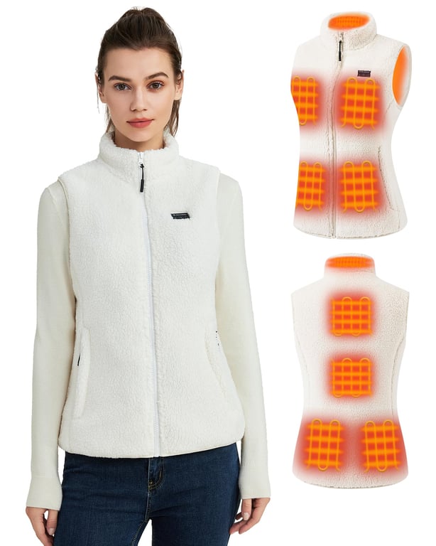 Hecusma Sherpa Heated Fleece Vest