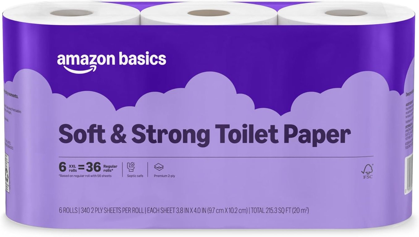 Amazon Basics Soft & Strong Toilet Paper