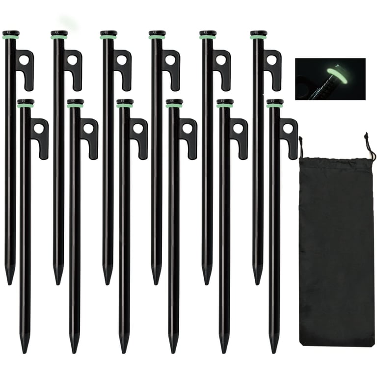 Tialero 12‑Pack Heavy‑Duty Tent Stakes