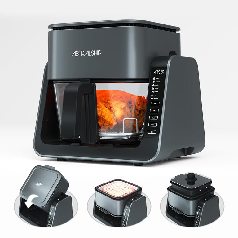 Astralship Glass Air Fryer 2-in-1