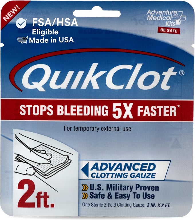 QuikClot Kaolin Clotting Gauze