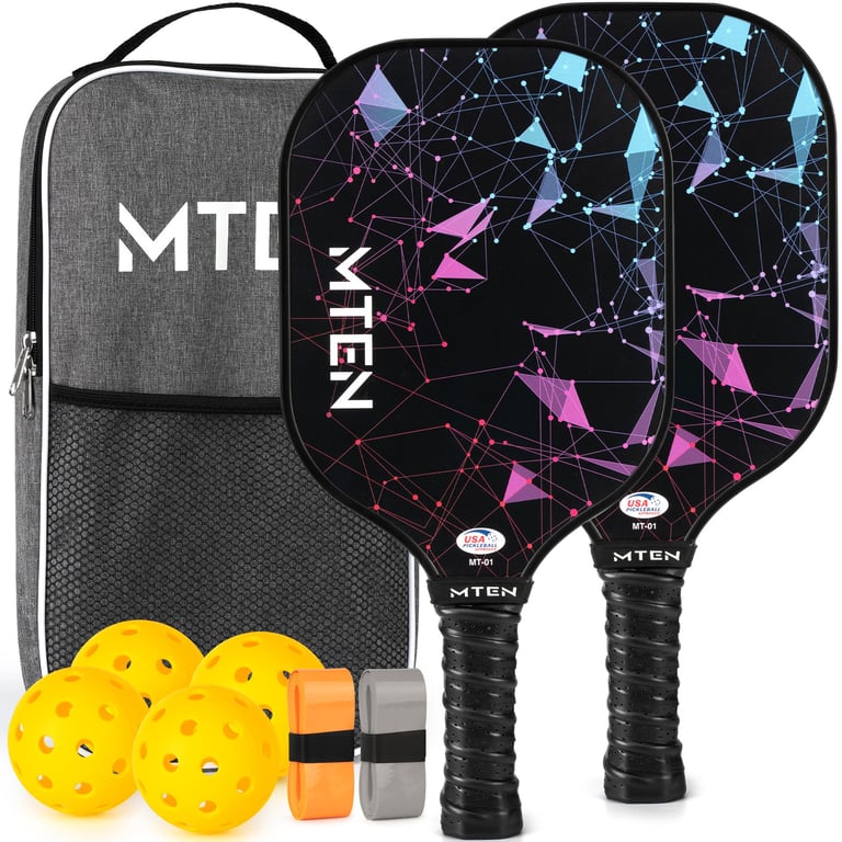 MTEN USAPA Fiberglass Pickleball Paddle Set